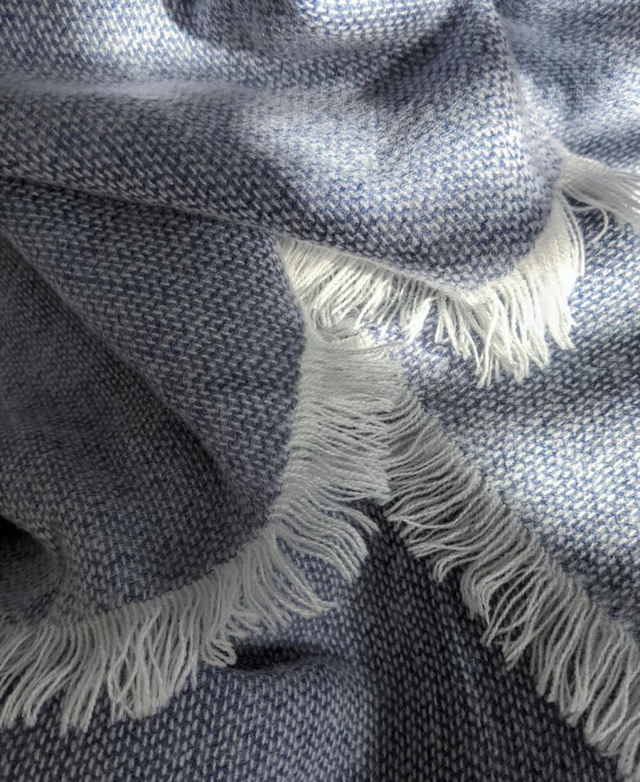 Indigo Block Print Throw