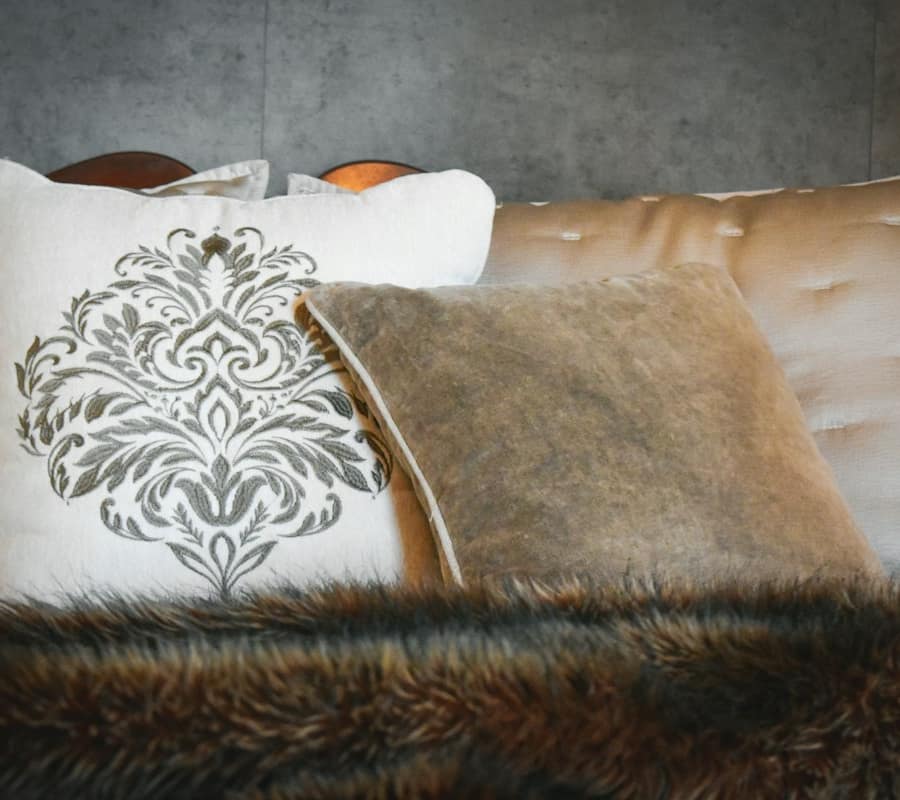 Faux Fur Ivory Pillow